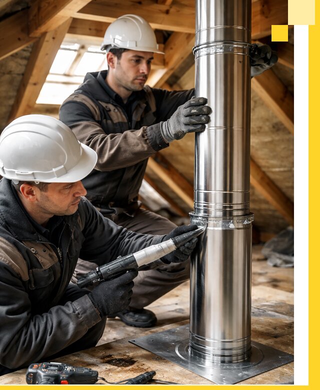 Монтаж дымоходов для каминов в Киселёвске с гарантией качества