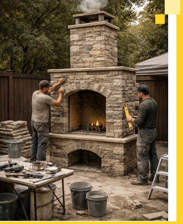 Проектирование и установка уличных каминов в Киселёвске