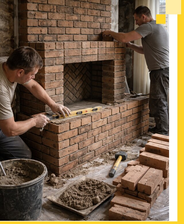 Изготовление и установка кирпичных каминов в Киселёвске