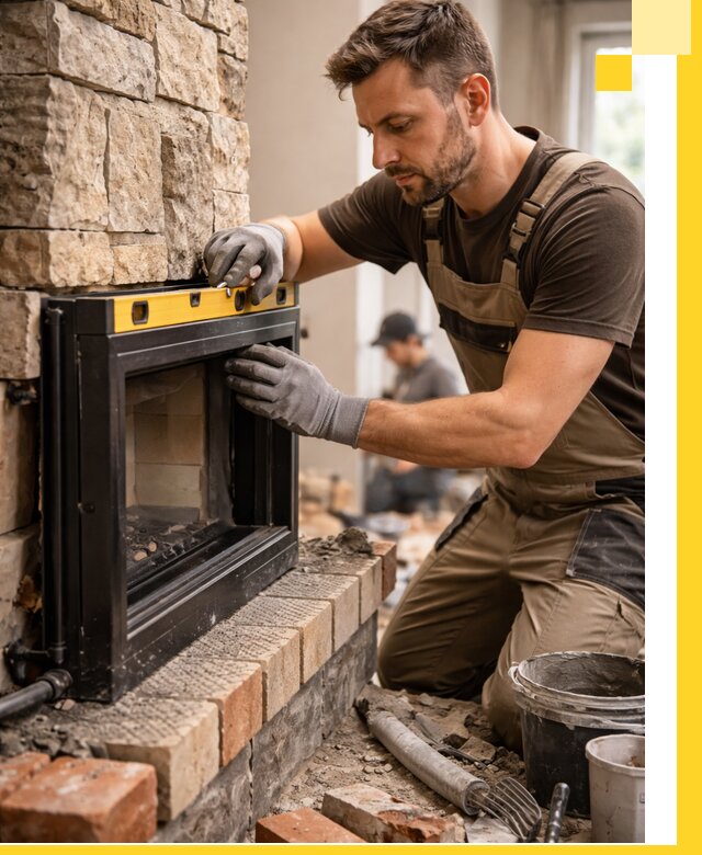 Дровяные камины под ключ в Киселёвске: монтаж, обустройство