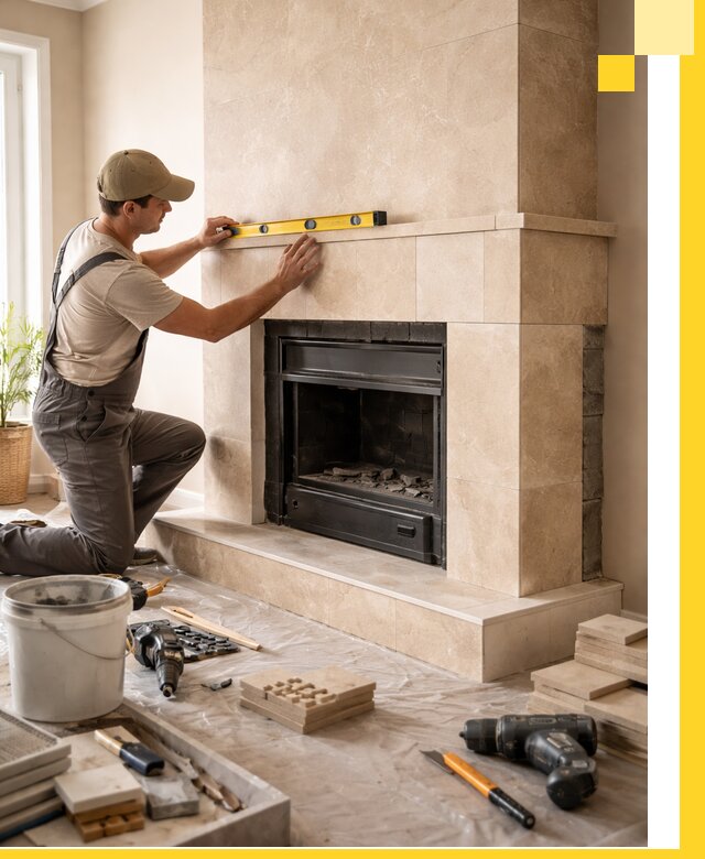 Установка и монтаж каминов в частном доме под ключ в Киселёвске