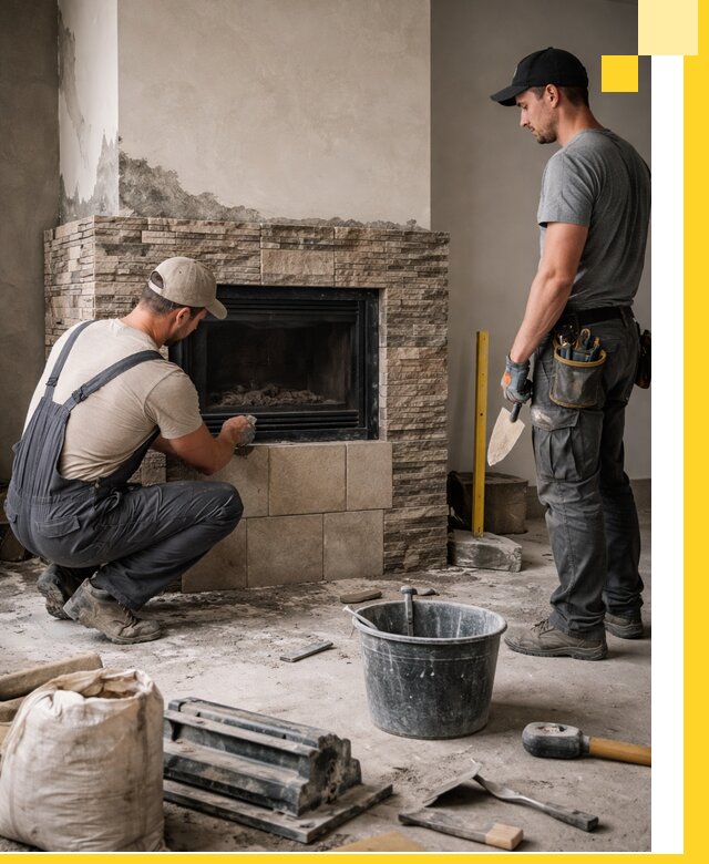 Камины под ключ в Киселёвске: проект, изготовление и монтаж