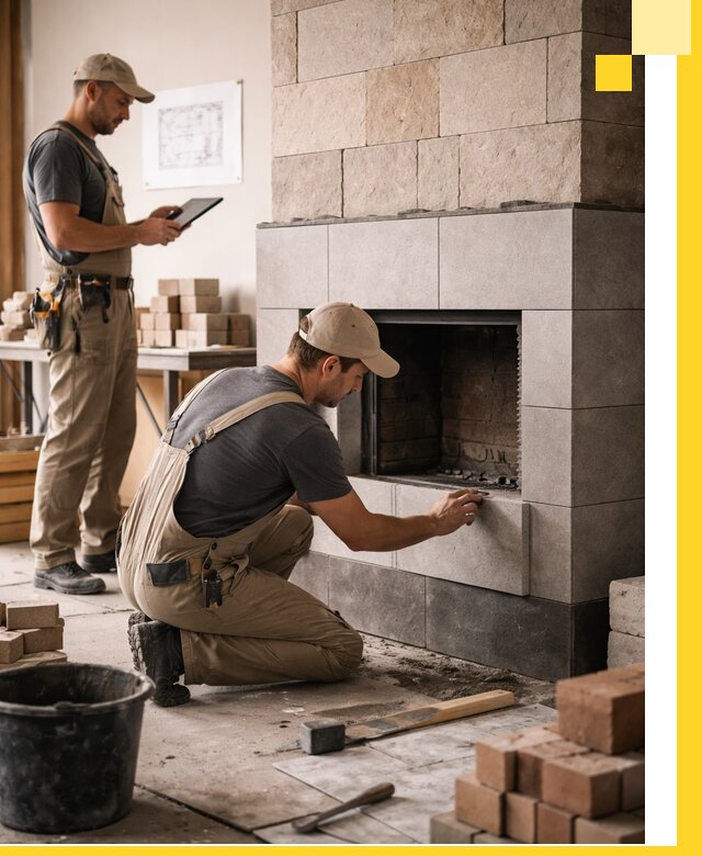 Индивидуальные проекты каминов и каминных систем в Киселёвске