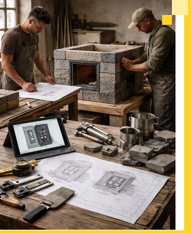 Разработка проектов печей с согласованием и монтажом в Киселёвске