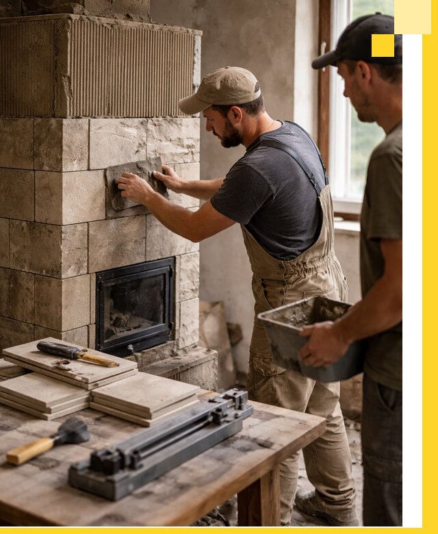 Профессиональная облицовка печей в Киселёвске: керамика и камень