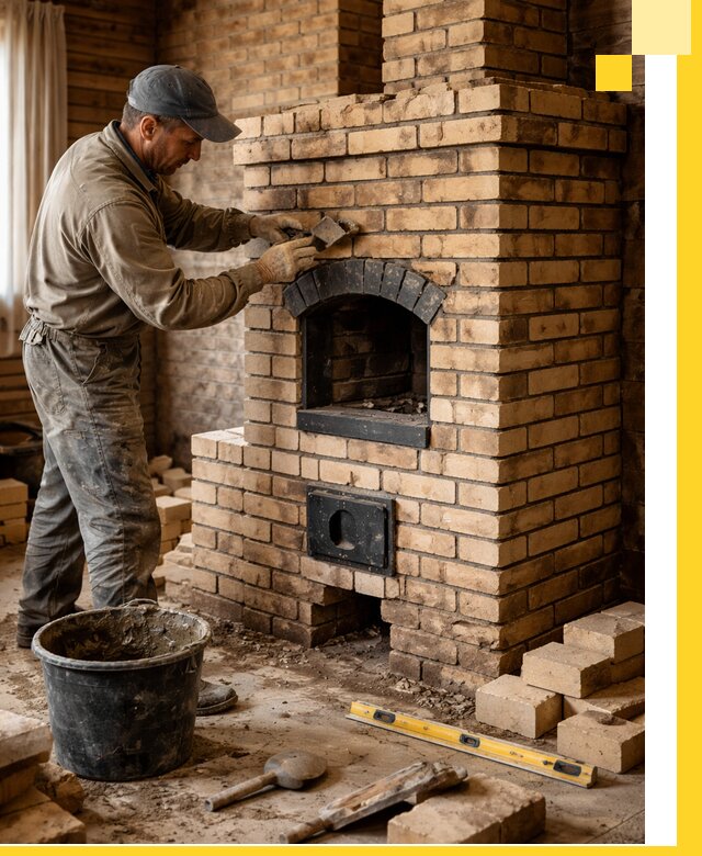 Кирпичные печи под ключ в Киселёвске: проектирование и кладка