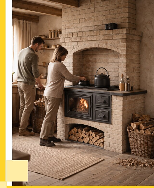 Печи с плитой в Киселёвске от 46265 р. | ЭриданКис — кирпичная печь