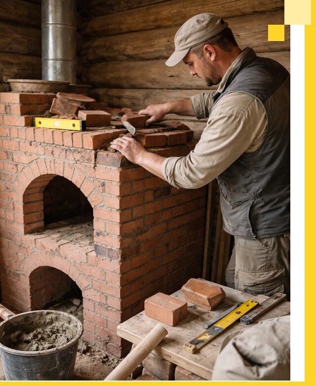 Изготовление и установка русских печей в Киселёвске под ключ