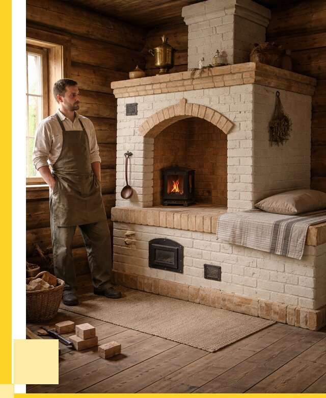 Русские печи с лежанкой под ключ в Киселёвске от 154215 р. ЭриданКис