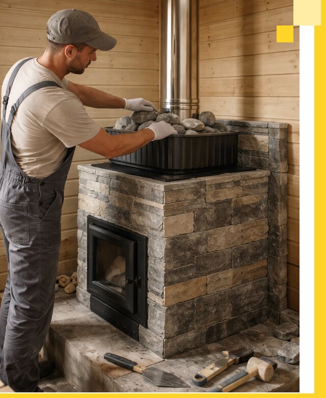 Печи для парной в Киселёвске, производство, монтаж и обслуживание