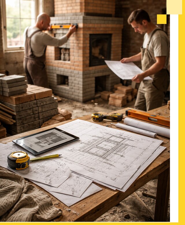 Проекты печей и каминов с индивидуальным дизайном в Киселёвске