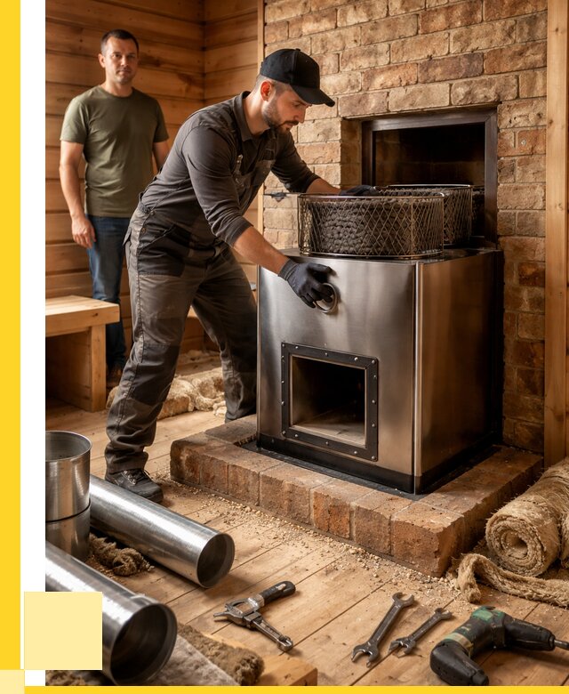 Монтаж банных печей под ключ в Киселёвске от 18506 р., ЭриданКис