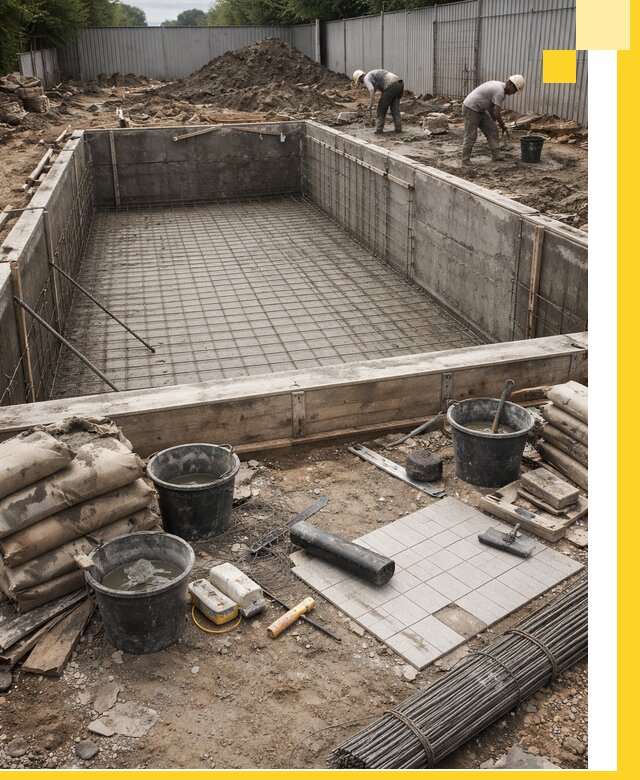 Строительство бассейнов под ключ в Киселёвске, дизайн и монтаж