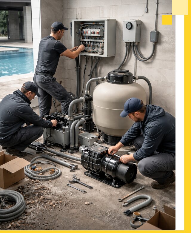 Профессиональный монтаж оборудования для бассейнов в Киселёвске