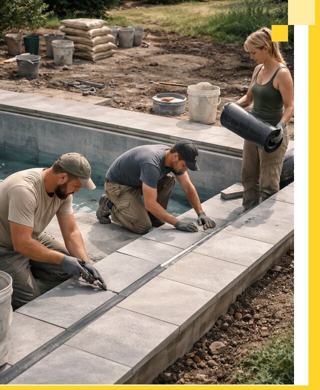 Строительство и монтаж уличных бассейнов под ключ в Киселёвске