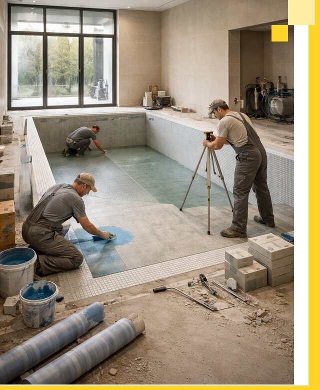 Проект и строительство закрытых бассейнов в Киселёвске под ключ