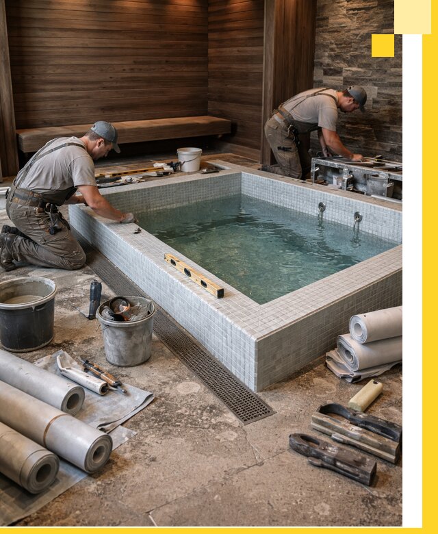 Установка и строительство бассейнов для сауны в Киселёвске