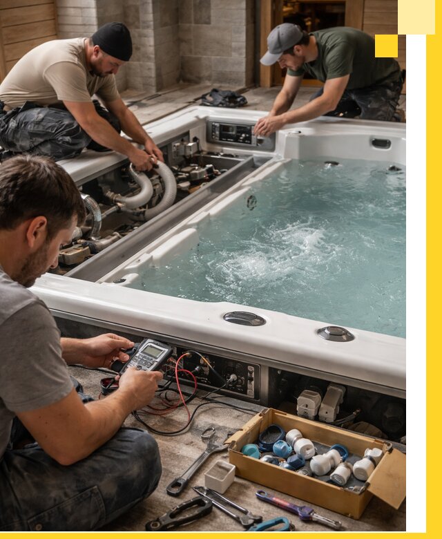 Гидромассажные бассейны под ключ в Киселёвске, дизайн и монтаж