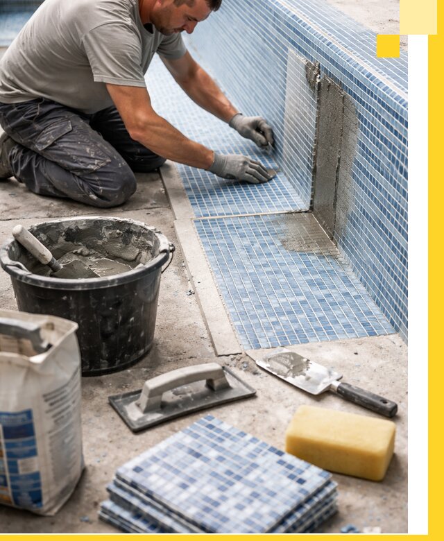 Укладка и ремонт мозаики для бассейнов под ключ в Киселёвске