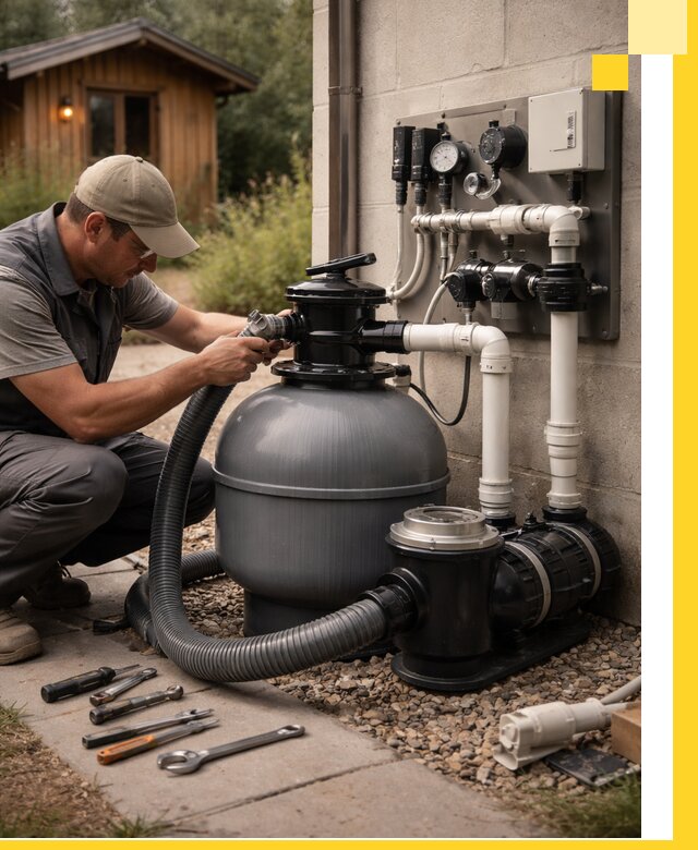 Продажа и монтаж фильтров и насосов для бассейнов в Киселёвске