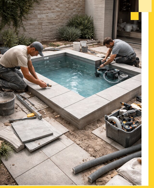 Мини бассейны под ключ в Киселёвске, дизайн и установка