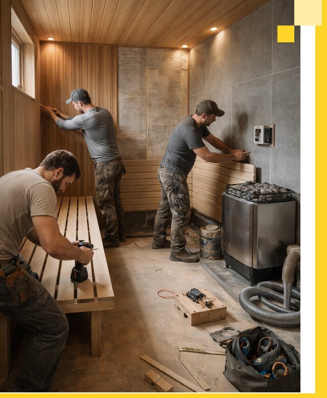 Сауны под ключ в Киселёвске, проектирование, строительство, отделка