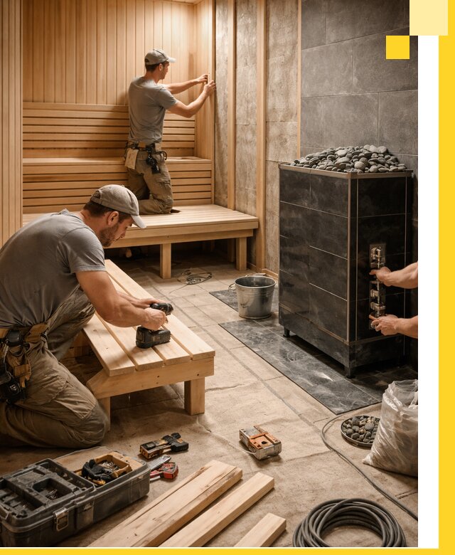 Дизайн и строительство интерьерных саун под ключ в Киселёвске