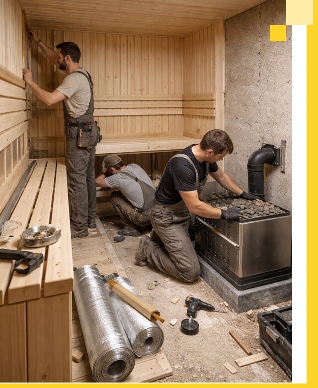 Индивидуальные сауны на заказ в Киселёвске под ключ, проект и монтаж