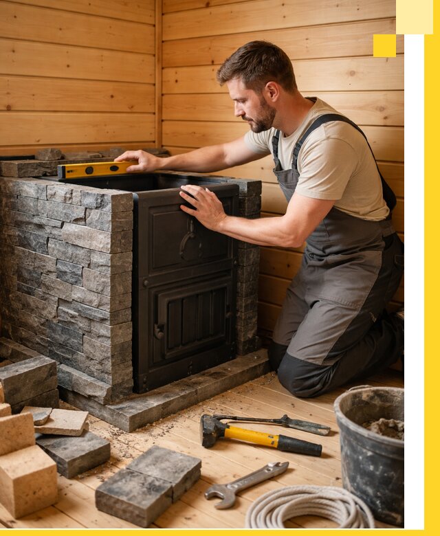 Производство и установка печей для саун под ключ в Киселёвске