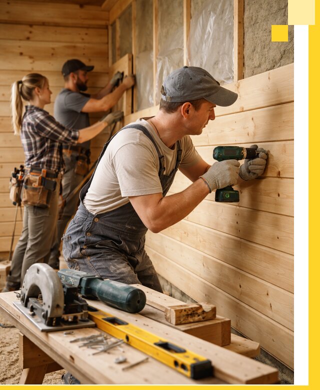 Обшивка бань под ключ в Киселёвске: отделка стен и потолков