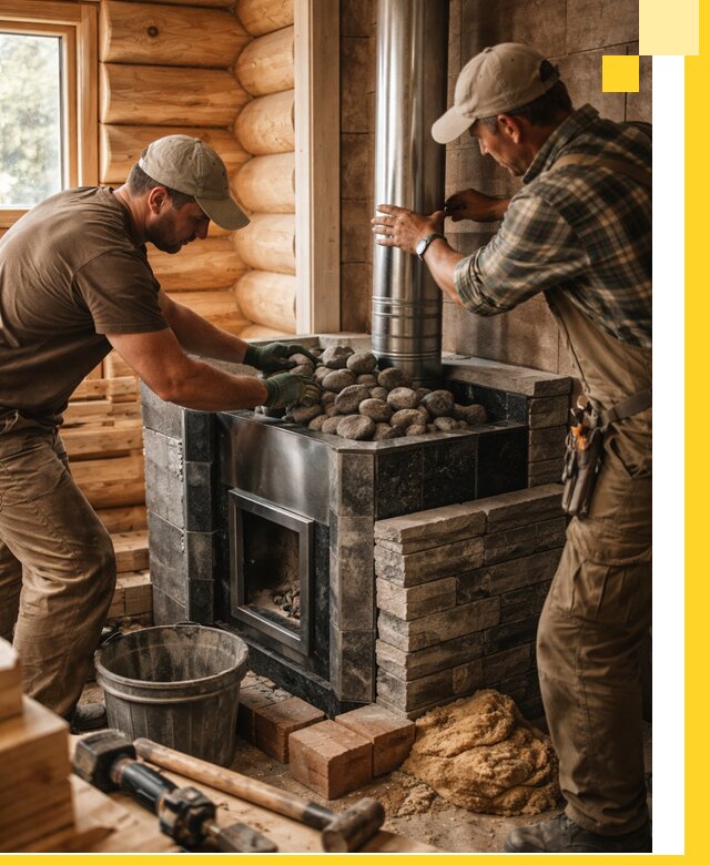 Строительство и отделка русских бань под ключ в Киселёвске