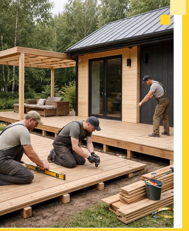 Строительство бань с террасой и бассейном под ключ в Киселёвске