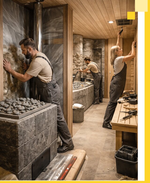 Строительство бань и SPA процедур в Киселёвске под ключ и отделкой