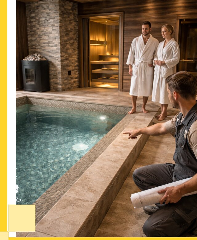 Проект бани с бассейном под ключ в Киселёвске от 66827 р. | ЭриданКис