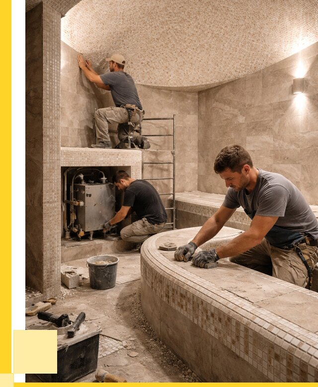 Монтаж хамамов под ключ в Киселёвске от 257025 р. ЭриданКис