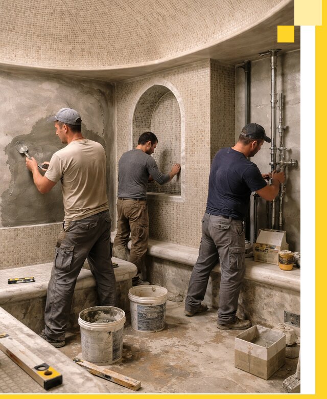 Профессиональный монтаж хамамов под ключ в Киселёвске с гарантией