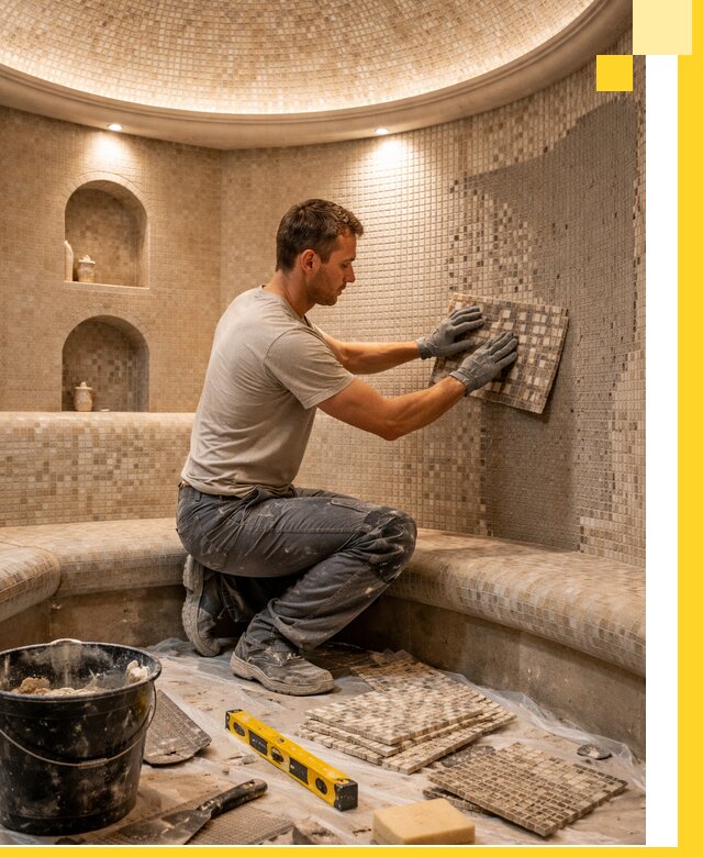 Устройство и монтаж домашнего хамама под ключ в Киселёвске