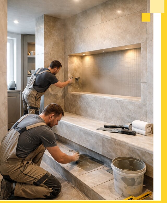 Профессиональное строительство хамама в квартире в Киселёвске