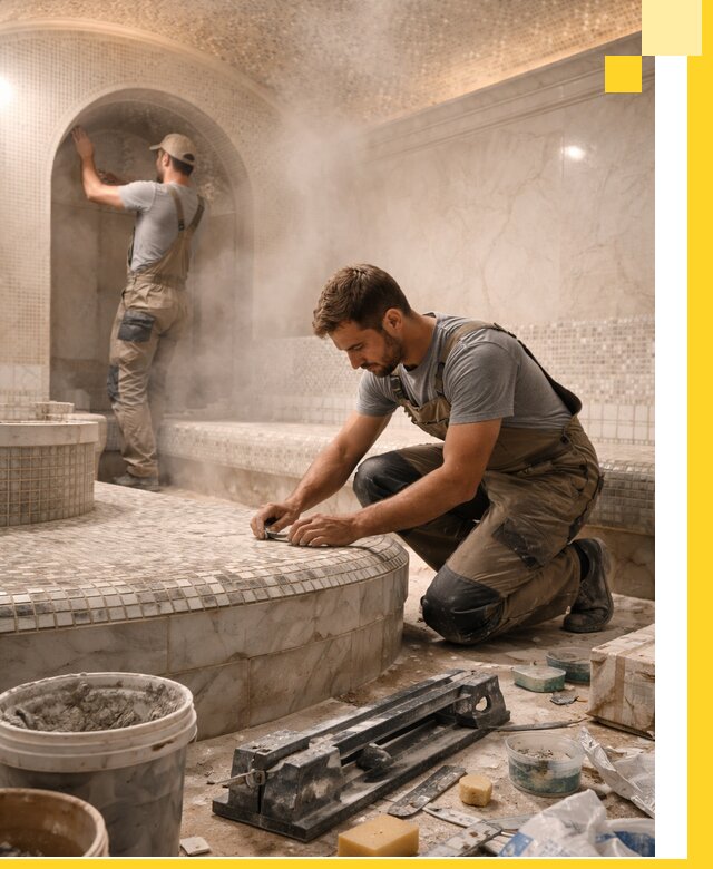 Профессиональный дизайн хамама и SPA под ключ в Киселёвске