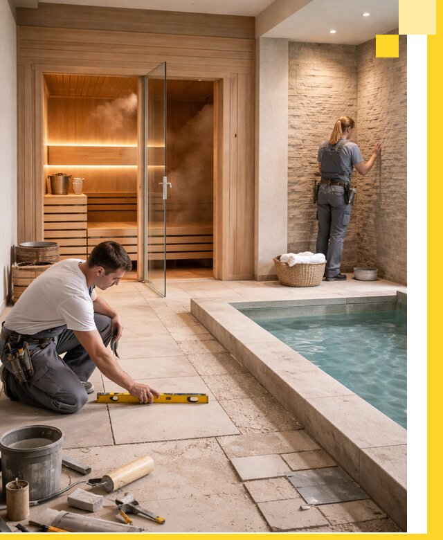 Комплексный дизайн и отделка интерьеров SPA под ключ в Киселёвске